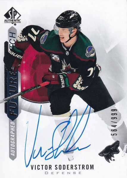 AUTO RC karta VICTOR SODERSTROM 20-21 SP Authentic Autographed Future Watch Update /999